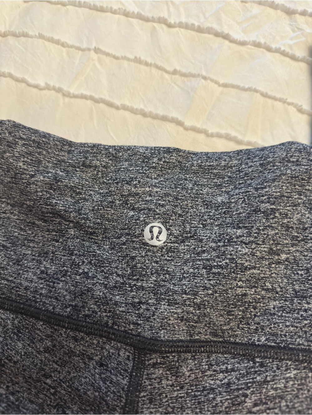 Lululemon Wunder Under Hi-Rise Tight 28" Heathered Black / Gray Luon Size 12 - Picture 6 of 11